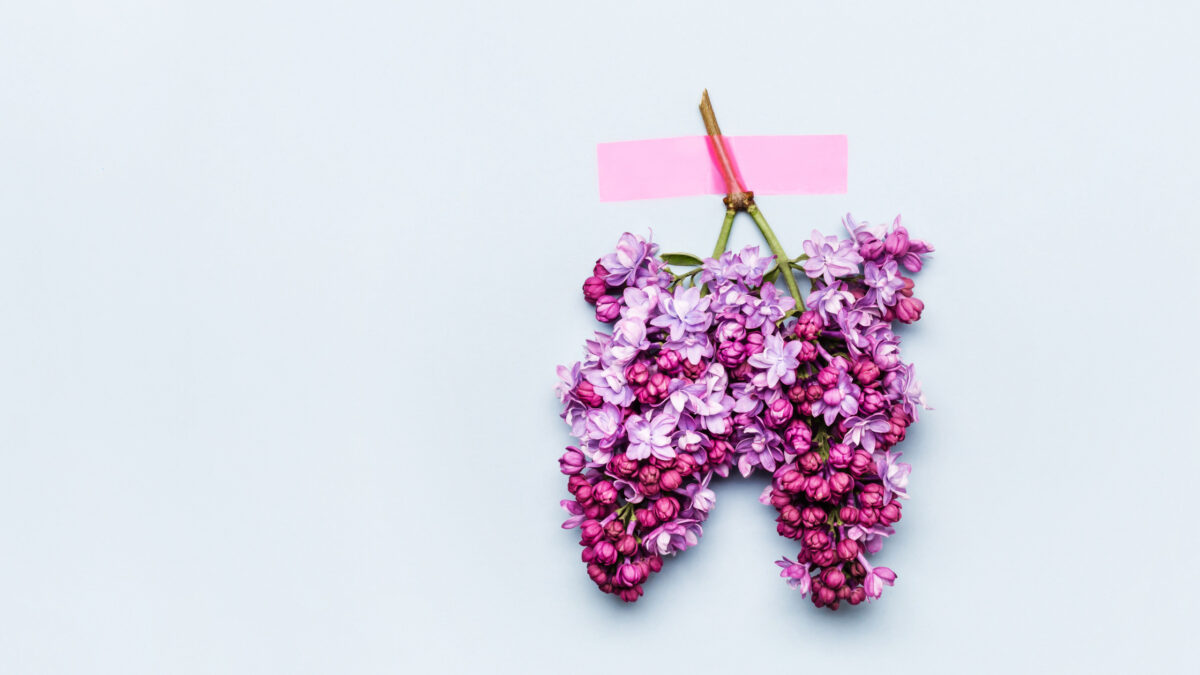 fleurs représentant des poumon et l'embolie pulmonaire